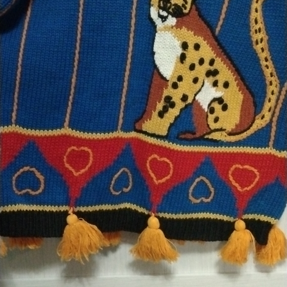 Rebecca Stone sweater sz S color blue red yellow in good condition - Picture 8 of 9